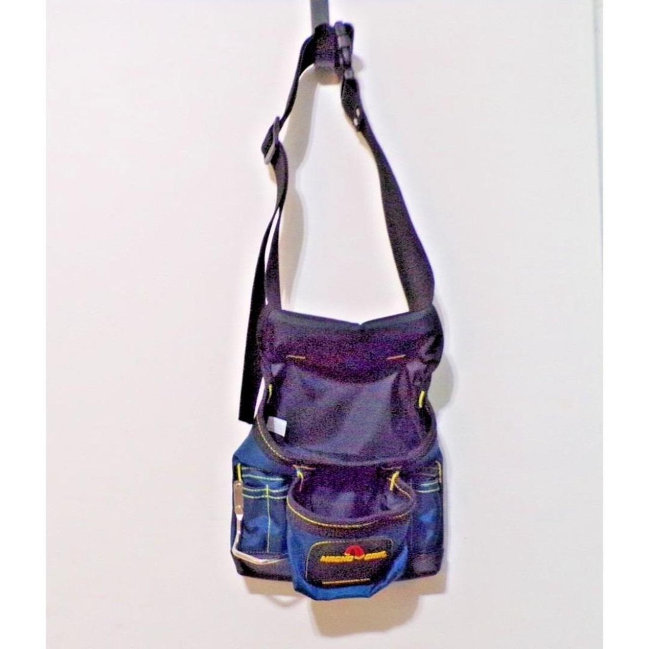 Magnogrip Waist Adjustable Tool Belt 52″ Blue, Black & Yellow-New 12″ x 9″ x 3″