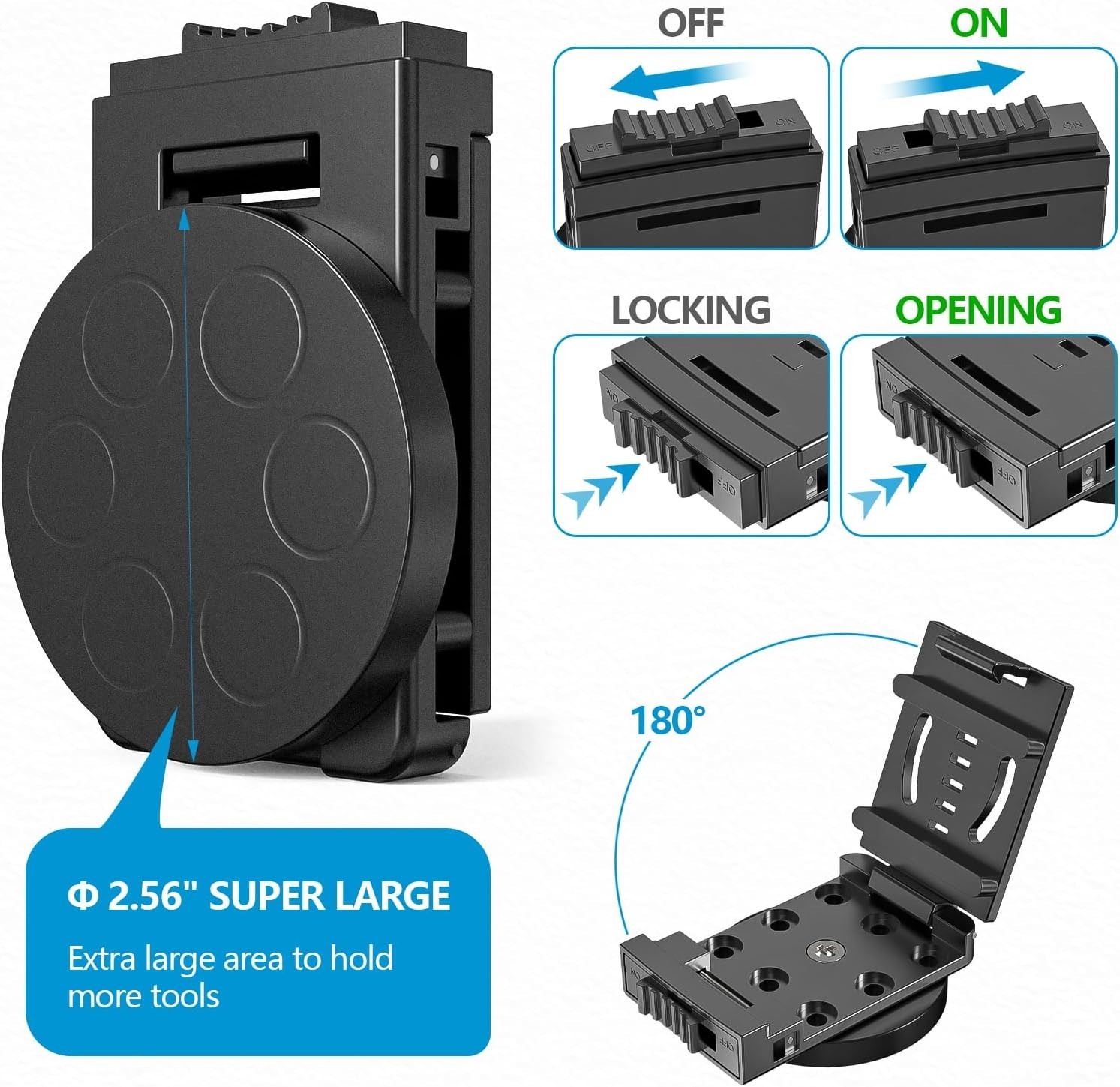 Durable Magnetic Belt Clip for Electricians & Contractors – Secure Tool Holder