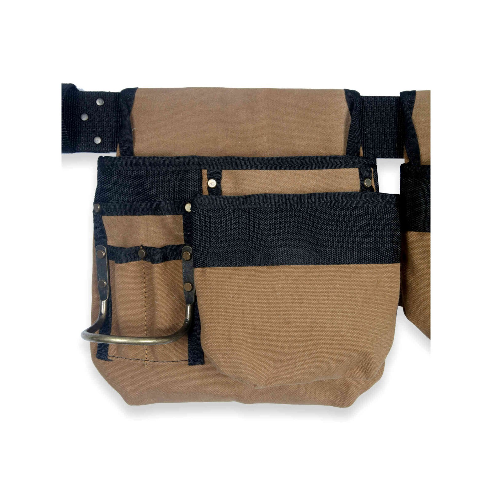 Style n Craft 97425 – 4 Pc 12 Pkt Carpenter’s Tool Belt Combo -Waterproof Canvas