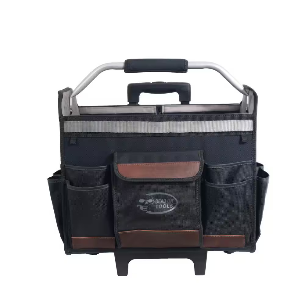 18 In. Rolling Tool Tote Bag with Extended Handle