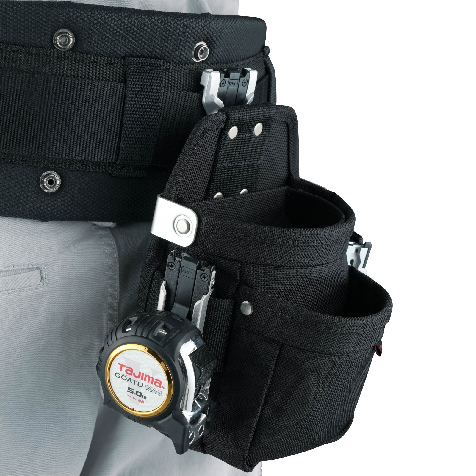 TAJIMA Waist Tool Holder Nail Pouch 2-Tier SS Size SFKBNC-2SS VIETNAM