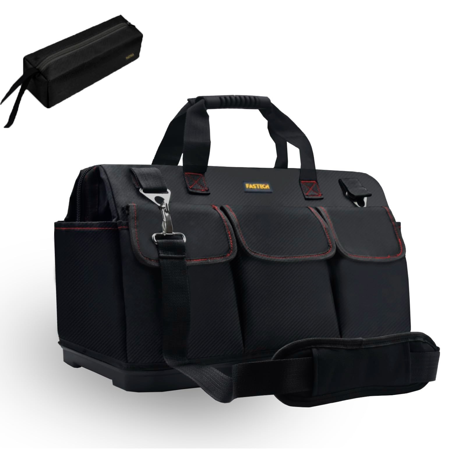 20-Inch Heavy Duty Tool Bag – Wide Mouth Organizer with Inside Pockets for Stora