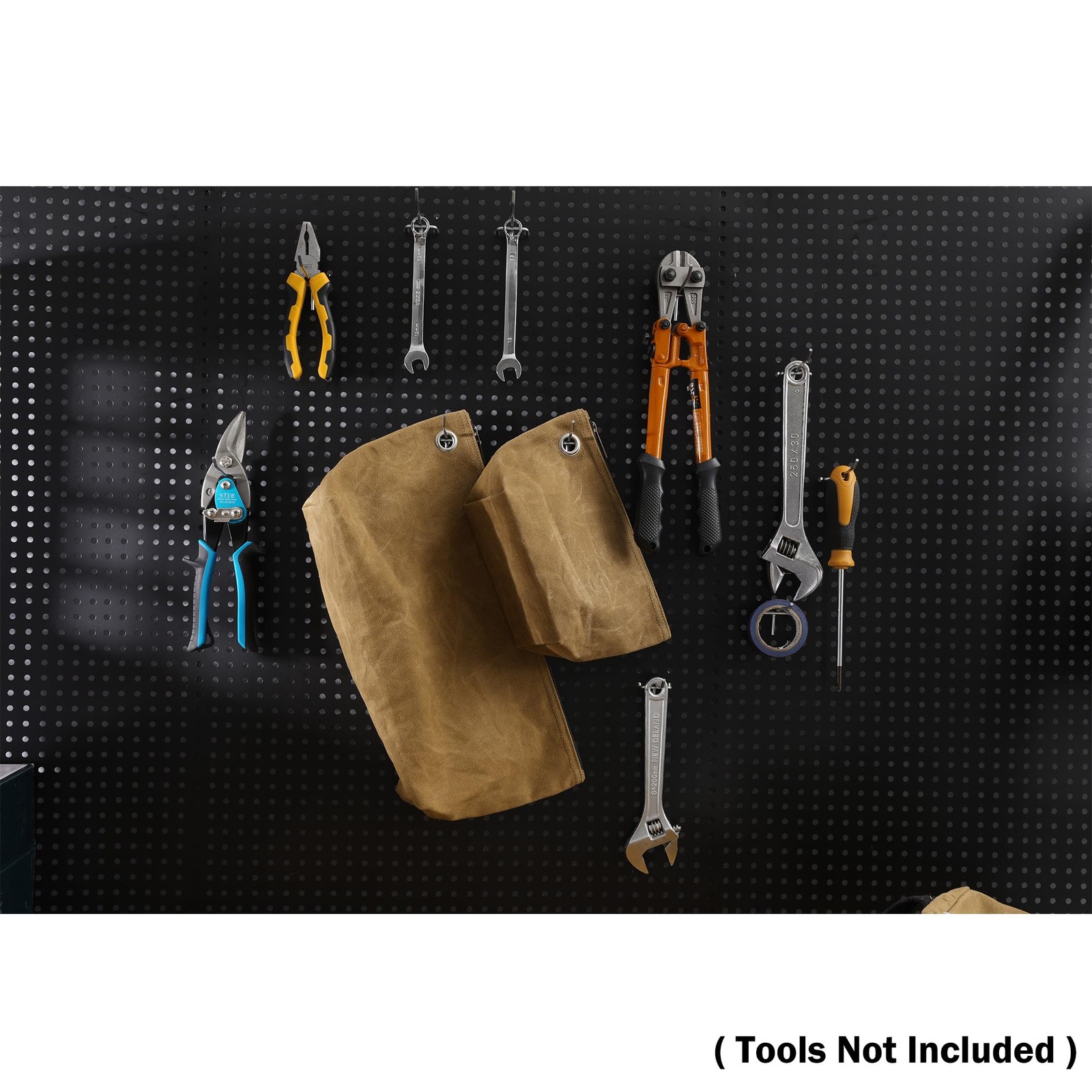 Kaaltisy 2 Tool Storage Bag – 16oz Waxed Canvas – Khaki XT_toolpouch_kaqi-S+L