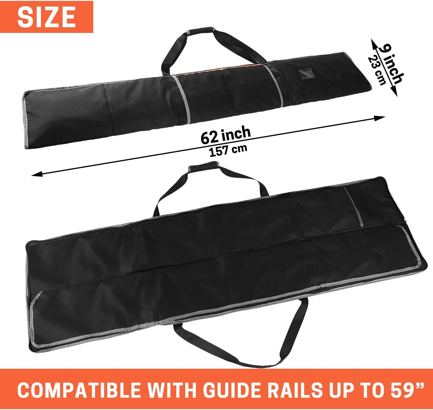 Premium Guide Rail Bag, Double Side Track Saw Bag, Protective Carrying Case for