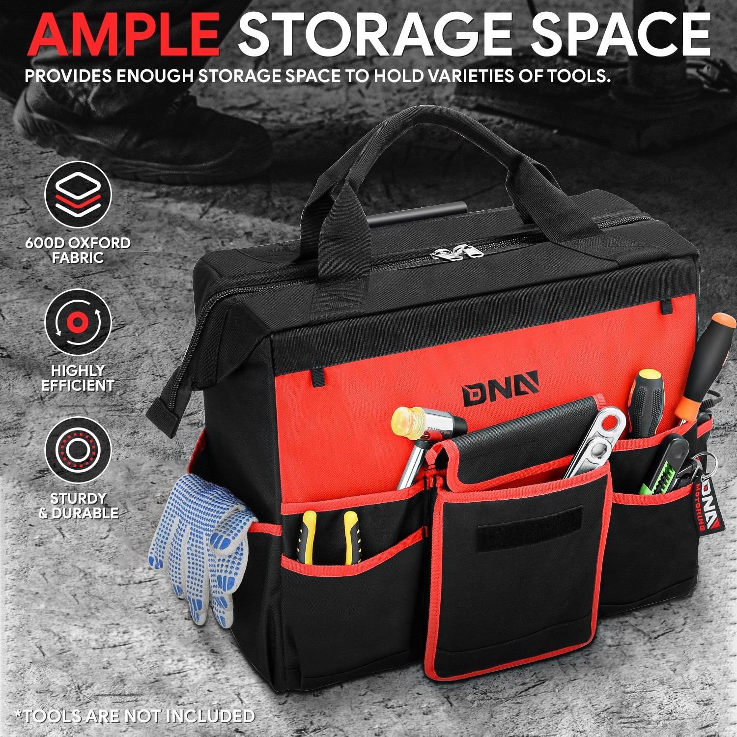 18″ Heavy Duty Storage Rolling Tool Bag Organizers w/ Telescoping Handle & Wheel