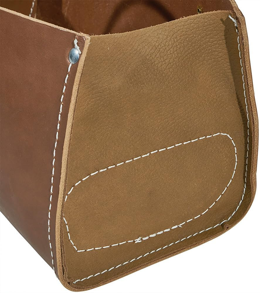 Heavy Duty Leather Tool Bag Tote with Double Ply Bottom Organizer