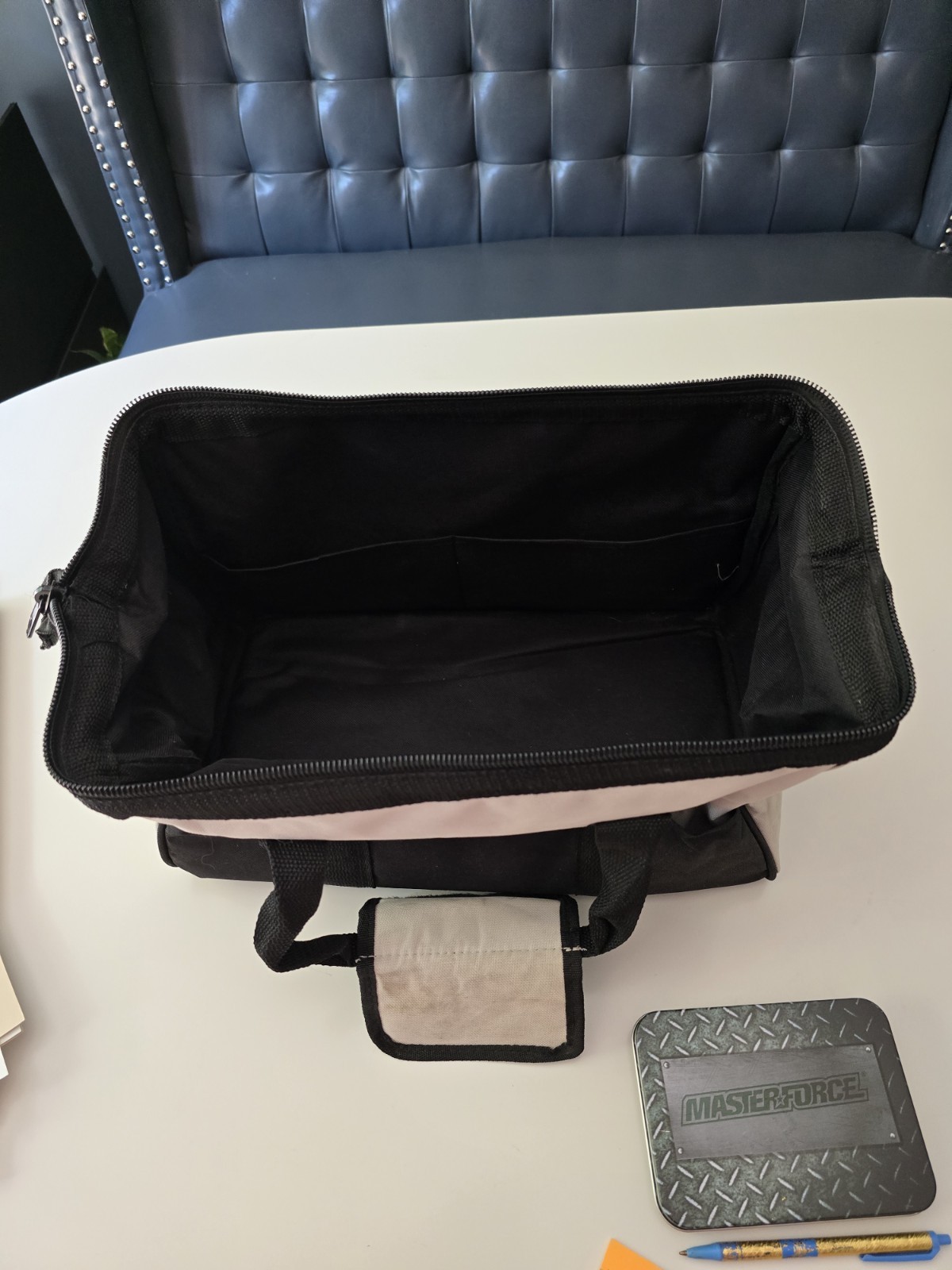 Masterforce 16″ Canvas Black And White Tool Bag & Playing Card Set Father’s Day!