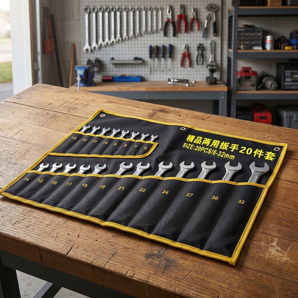 20/15/10/8 Pockets Wrench Roll up Pouch, Wrench Roll Organizer and Tool Storage#