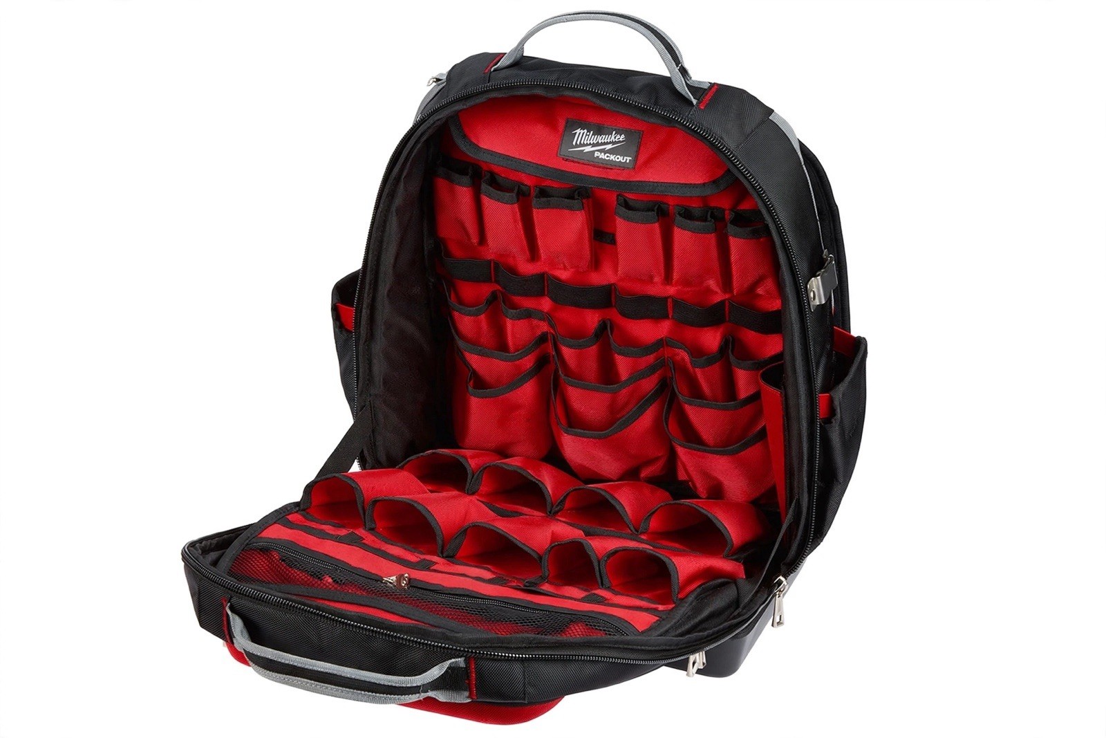 Milwaukee PACKOUT Tool Backpack Large Red/Black w/ Handle 48-22-8301