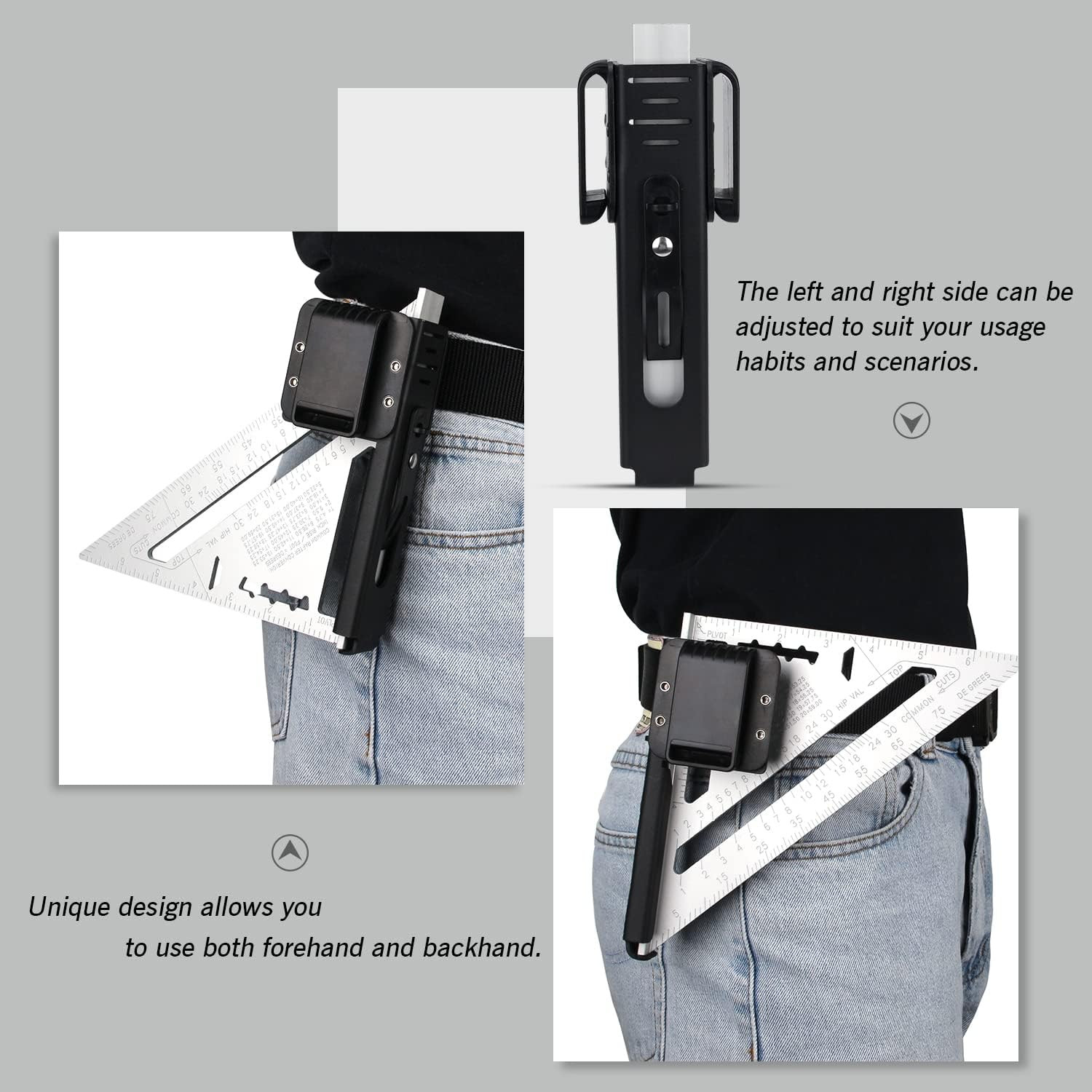 Rafter Square Belt Clip for 7In Rafter Square – Left and Right Bidirectional Squ