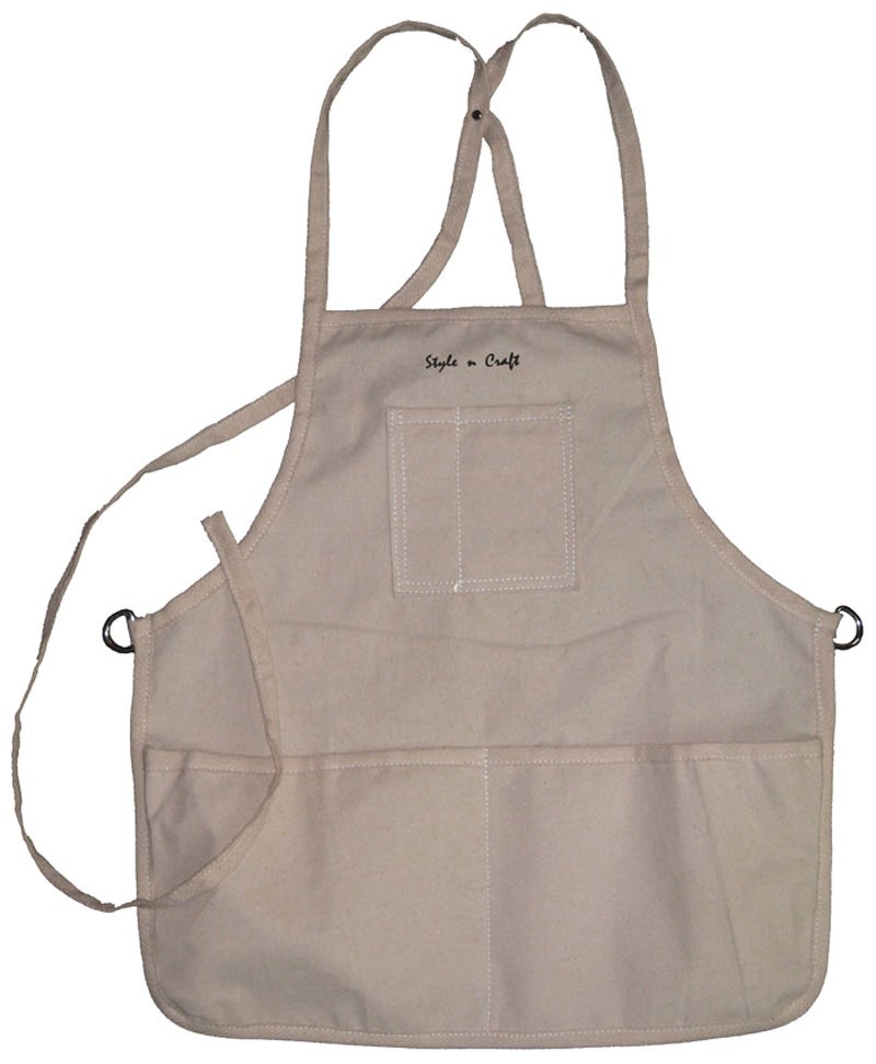 Style n Craft 60516 – 4 Pocket Loop Neck Apron in Canvas
