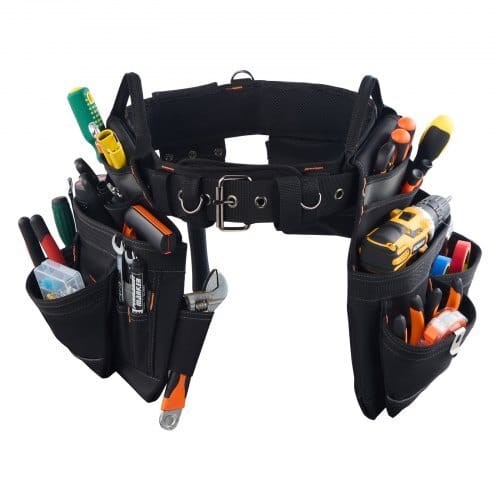VEVOR DWSS2502 Tool Belt 18 Pocket Professional Tool Pouch Heavy Duty 31-51in