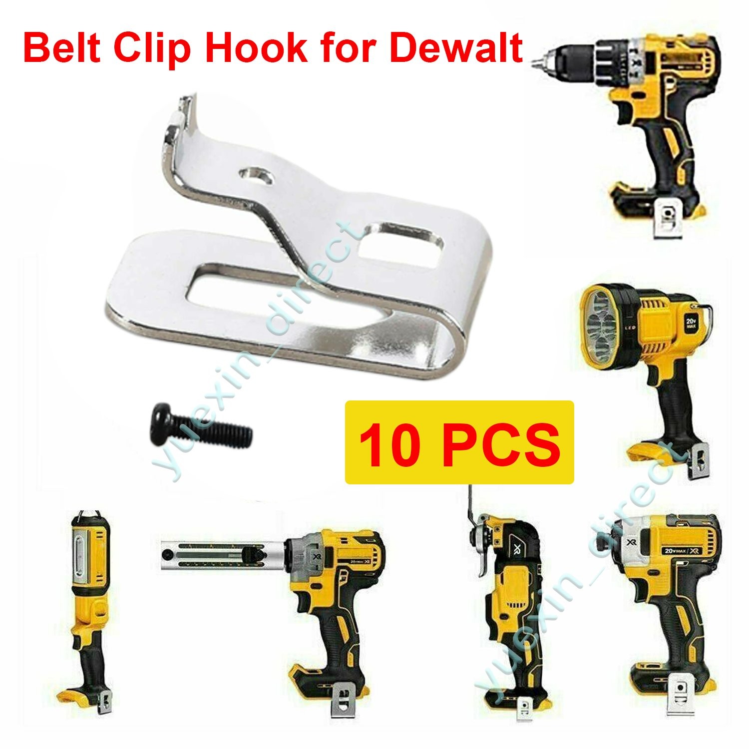 10 Pack Belt Clip Hooks For Dewalt 20V Drill Driver DCD980 DCD985 DCD980L2 Tools