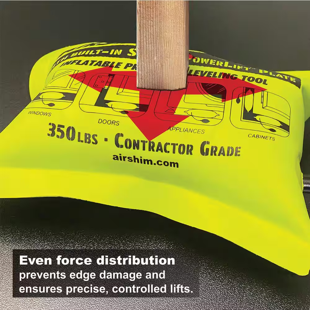 Contractor Grade AirShim Pro STEEL: Dual-Functioned Inflatable Pry Bar and Level