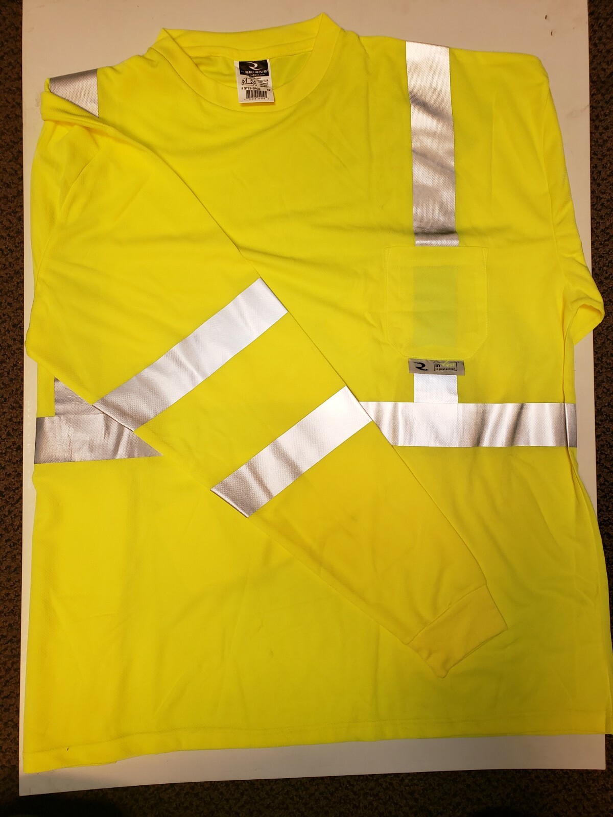 6 PC NEW HIGH VISIBILITY REFLECTIVE SAFETY CLOTHING -LONG & SHORT SLEEVE
