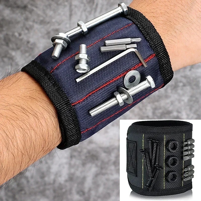 Magnetic Wristband for Holding Screws,Nails Drilling Wrist Tool Holder Belt 1Pc