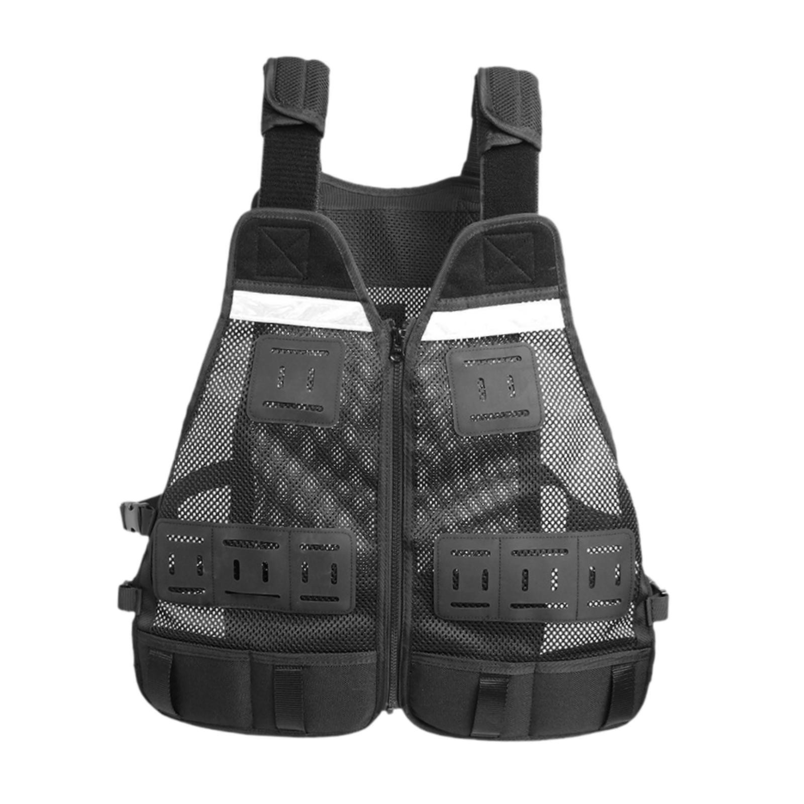 Electrician Tool Vest Carpenters for Men Women Heavy Duty with Pockets Black