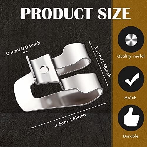 Compact Belt Clip Hooks for Drills: 8 Durable Stainless Steel Clips Included