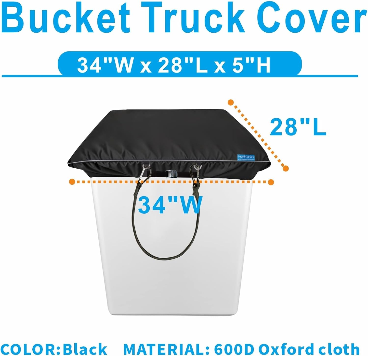 Bucket Truck Cover – Double Layer Oxford Cloth, Fits 1 Man Vinyl Bucket, 28″ …