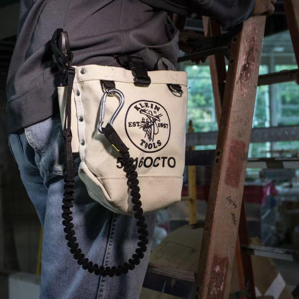 9.5 In. Bull-Pin and Canvas Bolt Tool Bag with Connection Points