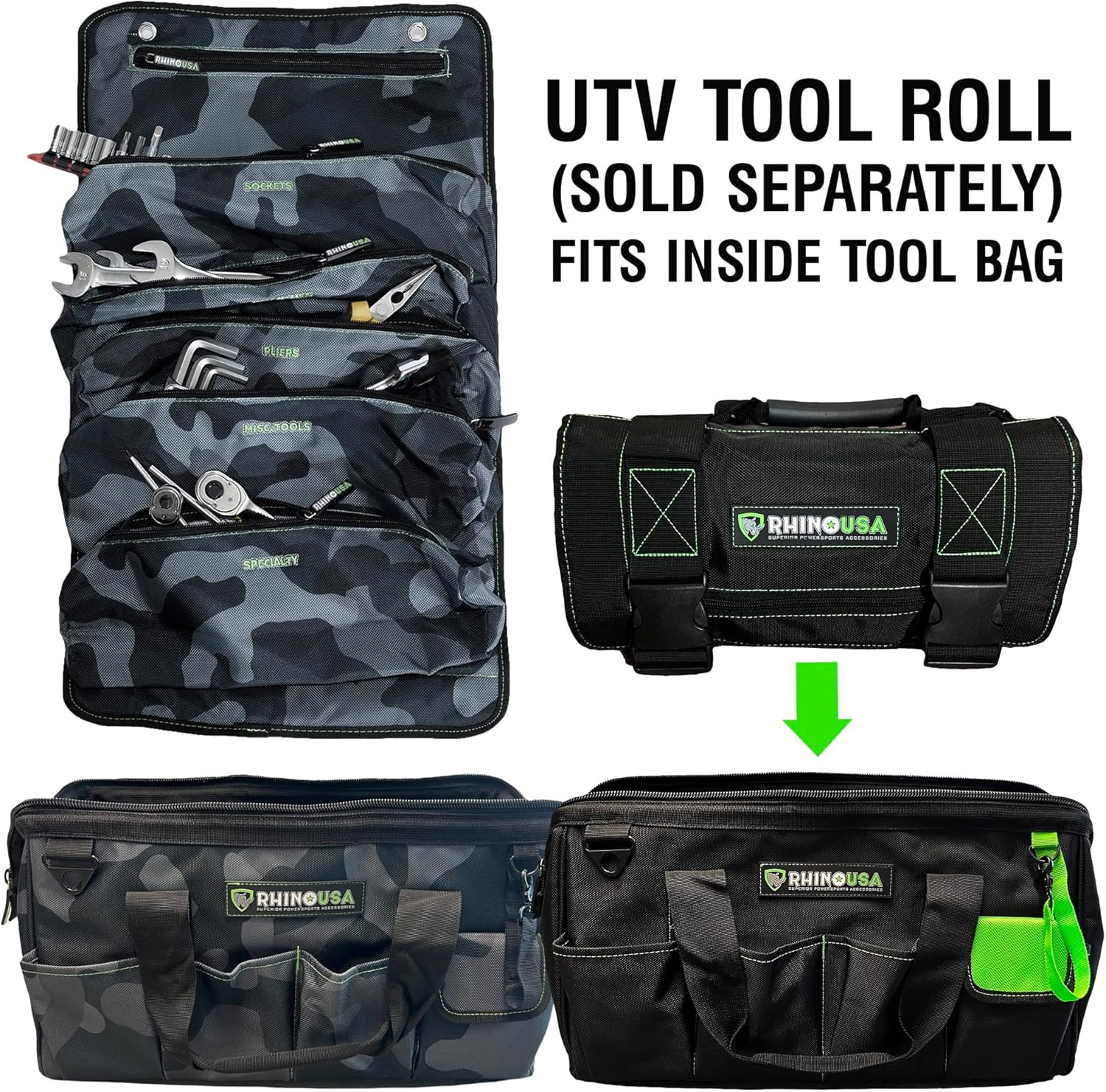 Tool Bag Roll – Heavy Duty Canvas Organizer Pouch for Tools – Ultimate Travel To