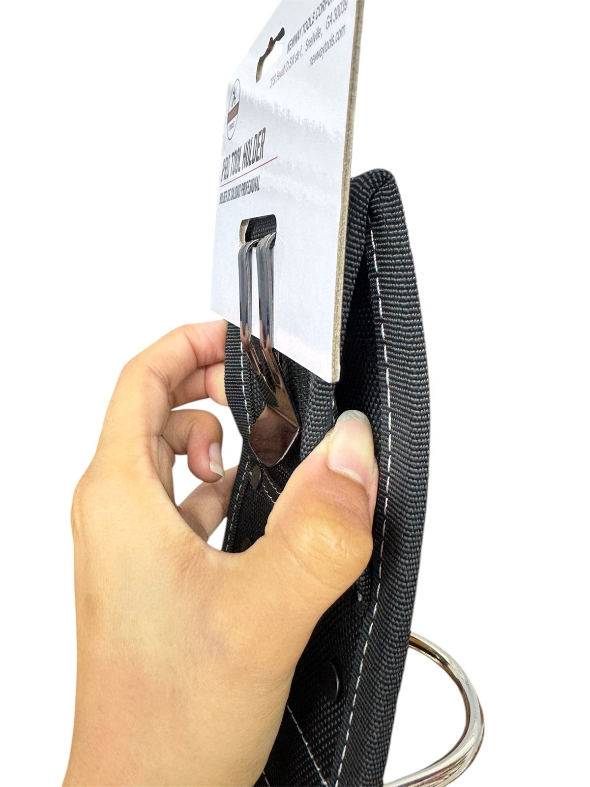Pro Hammer Holder w/ Clip/Belt Loop – Hammer Loop – Tool Belt Hammer Holster