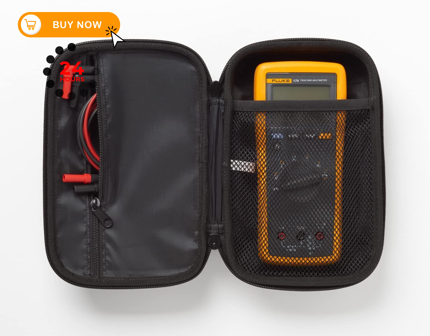 Fluke C11XT Protective EVA Hard Tool Carrying Case for Medium, Black