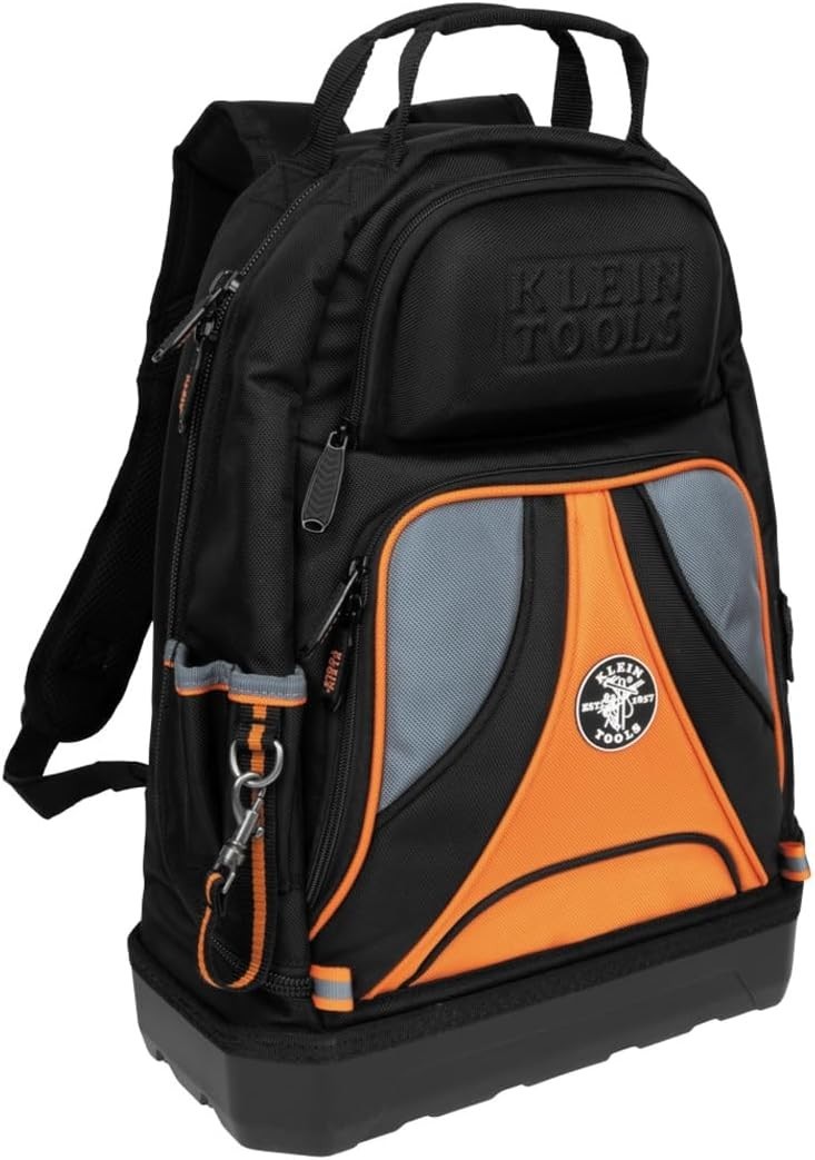 Heavy-Duty Tool Bag Backpack – 39 Pockets & Bright Interior for Easy Access