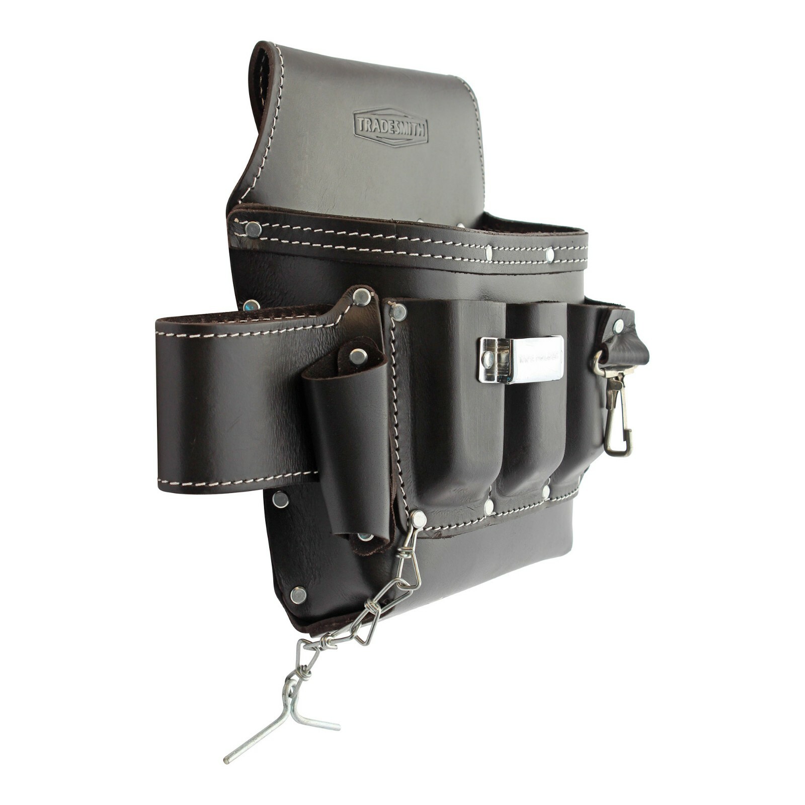 TradeSmith TS5205 – Top Grain Leather Electrician’s Tool Pouch