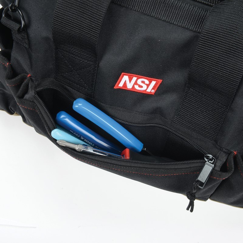 NSI 23 Pocket, Wide Top Zippered Tool Bag, 17″L x10″W with tool organizer