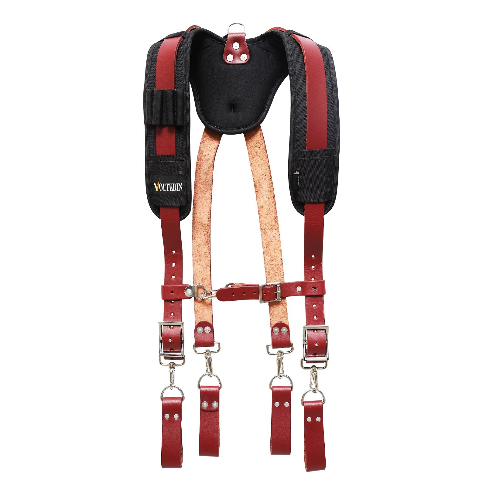 Leather Tool Belt Suspenders, Leather Suspenders, Heavy Duty Construction Belts