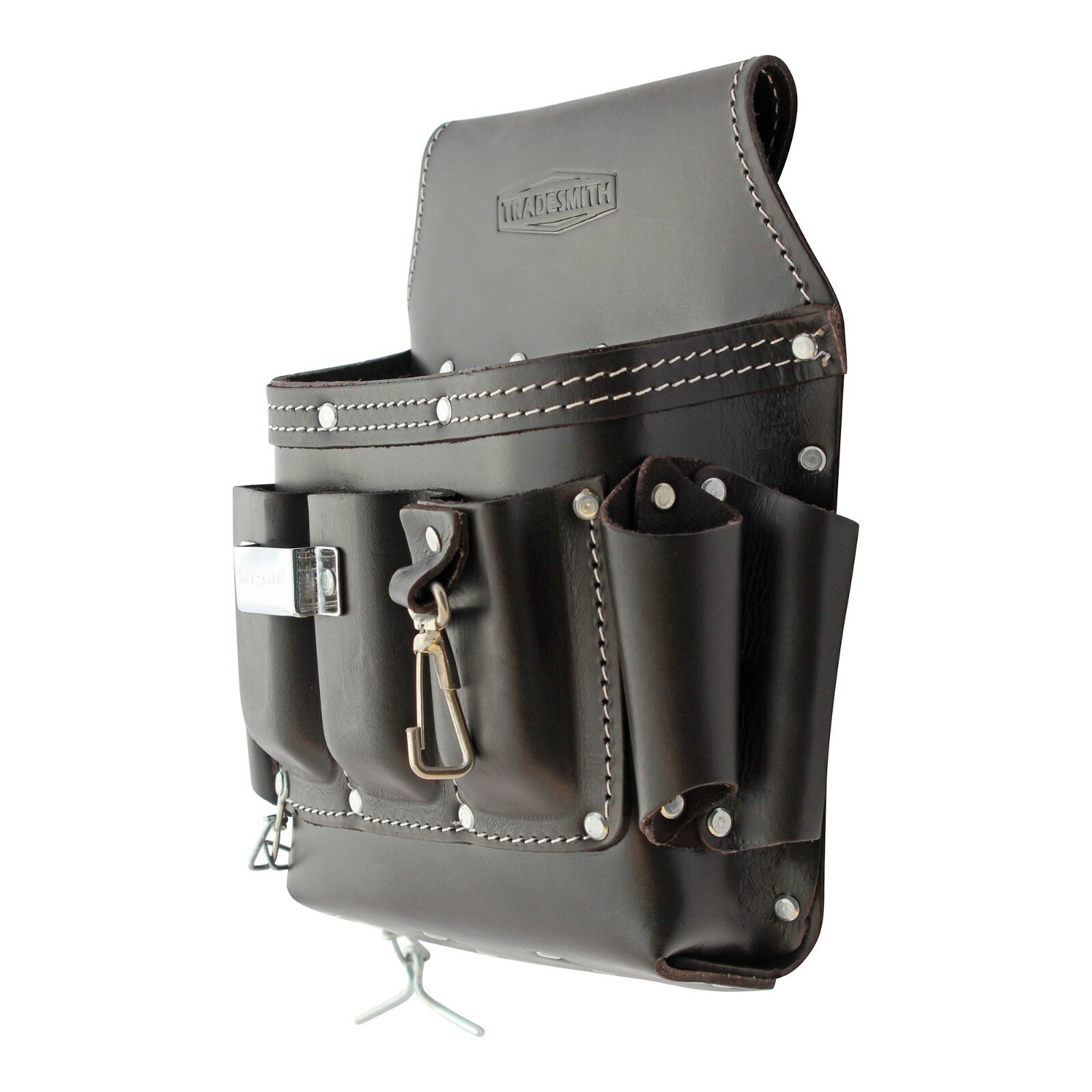 TradeSmith TS5205 – Top Grain Leather Electrician’s Tool Pouch