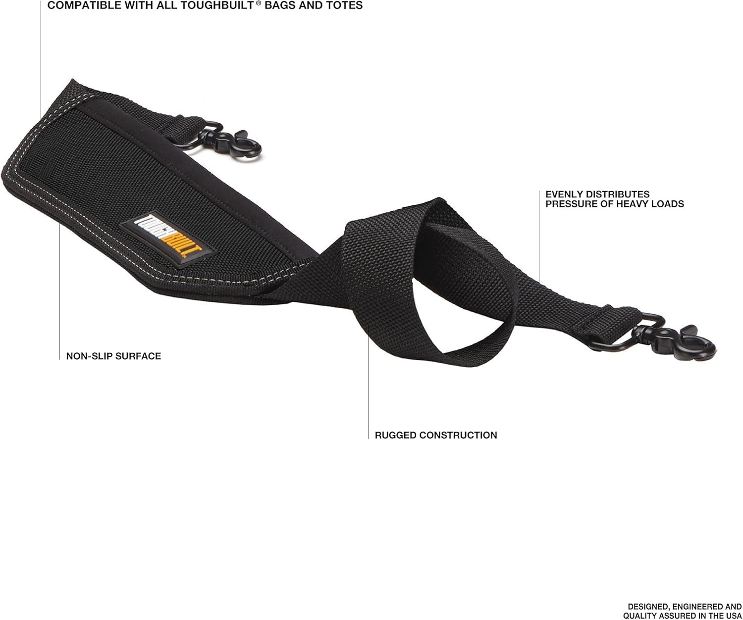 ToughBuilt TB-55-B Shoulder Strap BUILT FOR PROS Designed for pro-grade use.