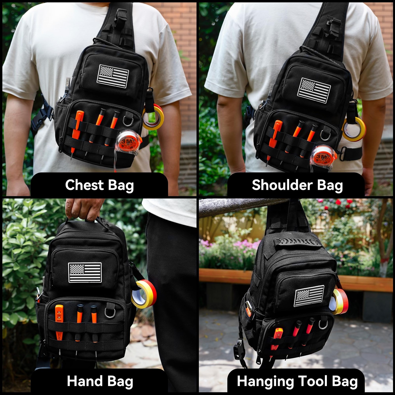 Small Tool Bag, Shoulder Tool Bag Organizer for Electricians, Small Tactical …