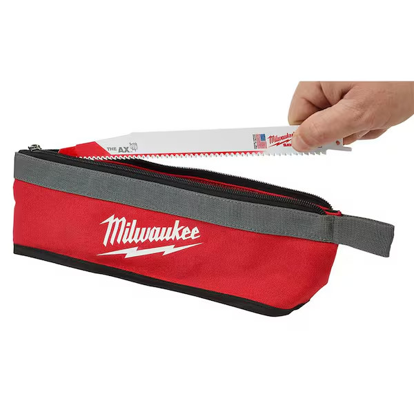 Milwaukee Zipper Tool Pouches Bags 14, 8, and 6 in. Stand-Up Base Storage Canvas
