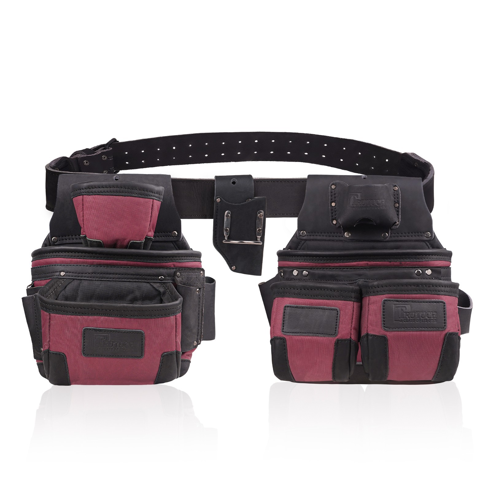 TRUTUCH Nylon and Leather Tool Belt with Leather Work Suspender | Construction