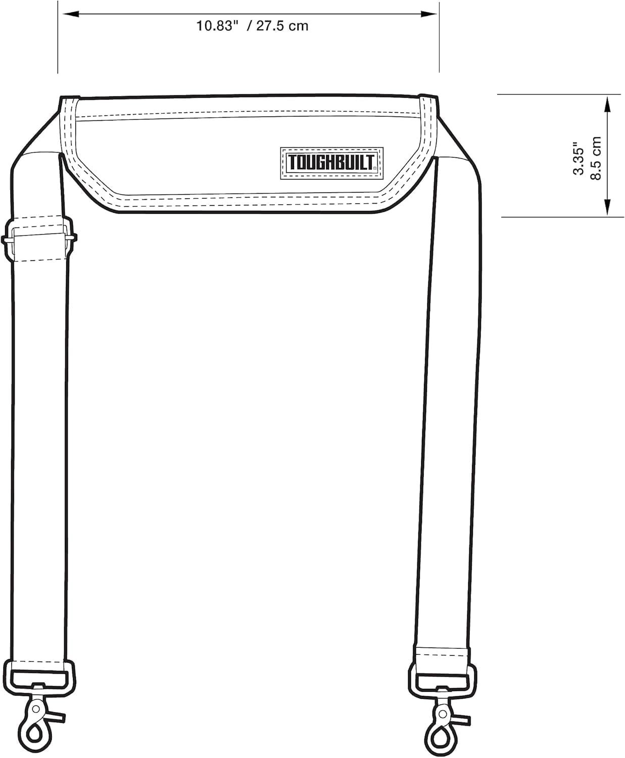 ToughBuilt TB-55-B Shoulder Strap BUILT FOR PROS Designed for pro-grade use.