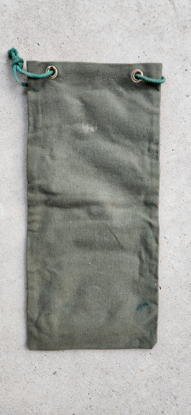 OD Green Canvas Cinch Bag Custom Heavy Duty Tool Pouch Sleeve 16.5×7.5