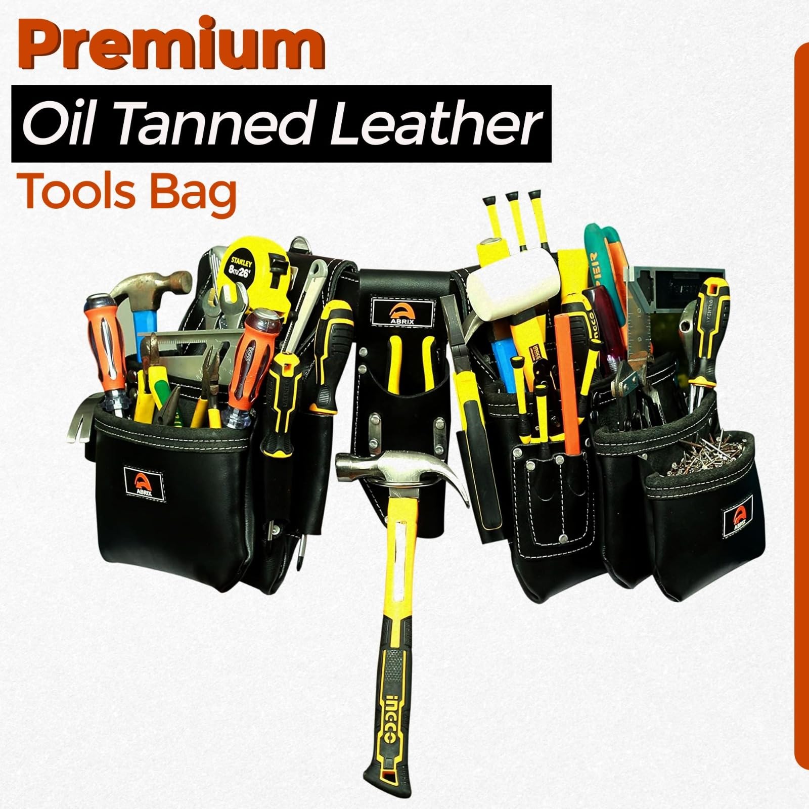 Premium Oil Tanned Leather Tool Beltpro280 Tool Pouchheavy Duty Leather Tool Bel