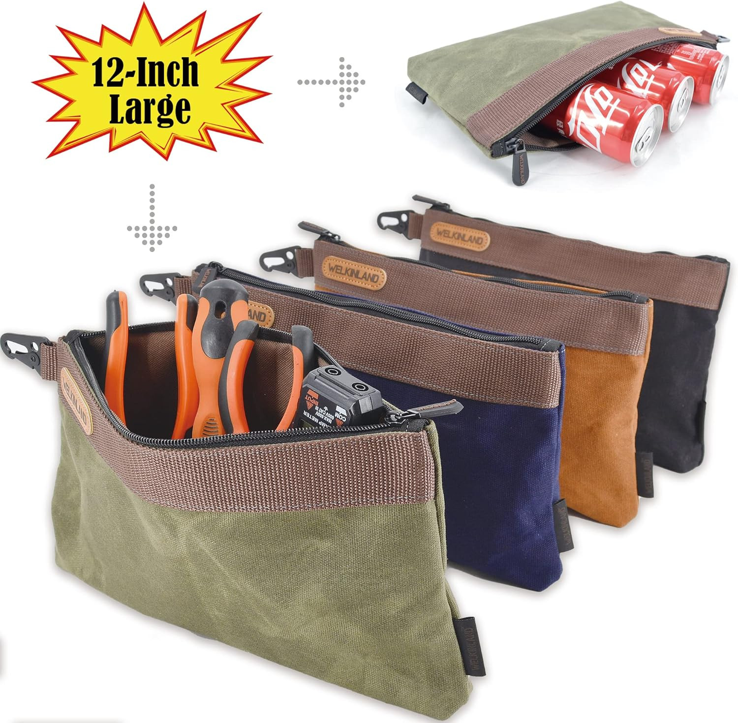 Durable Waxed Canvas Tool Roll with Pouches for Ultimate Organization