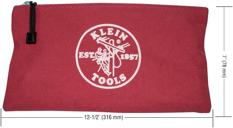 5141 Zipper Tool Bag, Tool Pouch, Bank Deposit Canvas Utility Bag, 12.5 x 7-I…
