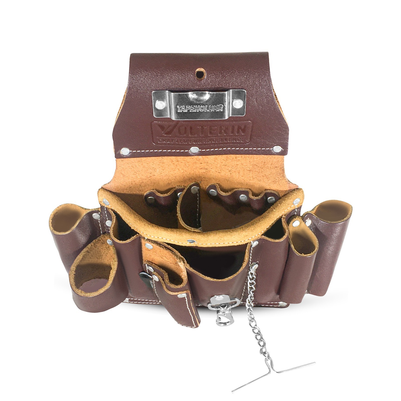 Leather Electrician Tool Pouch | 8 Pockets Tool Bag , Essential Work Apron