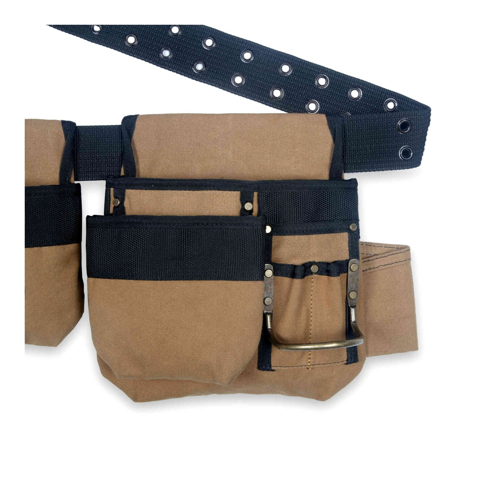Style n Craft 97425 – 4 Pc 12 Pkt Carpenter’s Tool Belt Combo -Waterproof Canvas