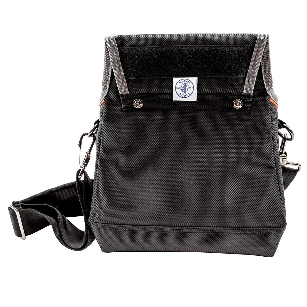 Klein Tools 5243 Tradesman Pro Tool Pouch with One Size, Black/Orange/Gray