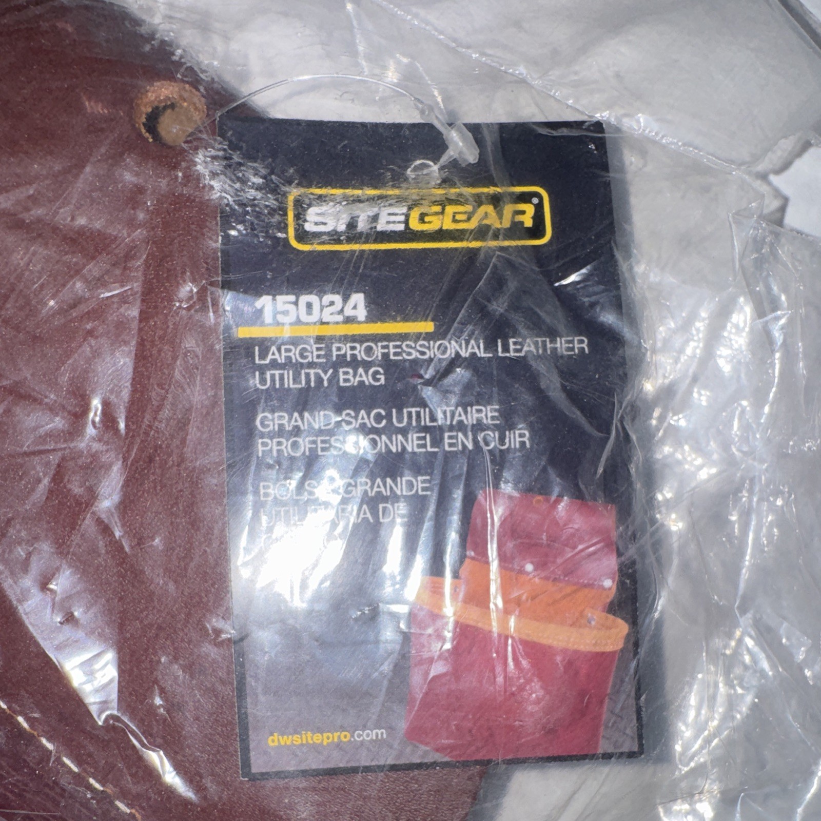 SITEGEAR 15024 Large Leather Tool Bag Utility Bag Brown 10.5 x 10.5 in