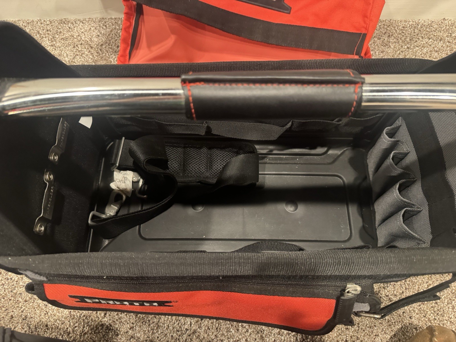 PROTO J120TB 10 Pocket Industrial Open Tote Tool Bag Grey/ Red – Brand New