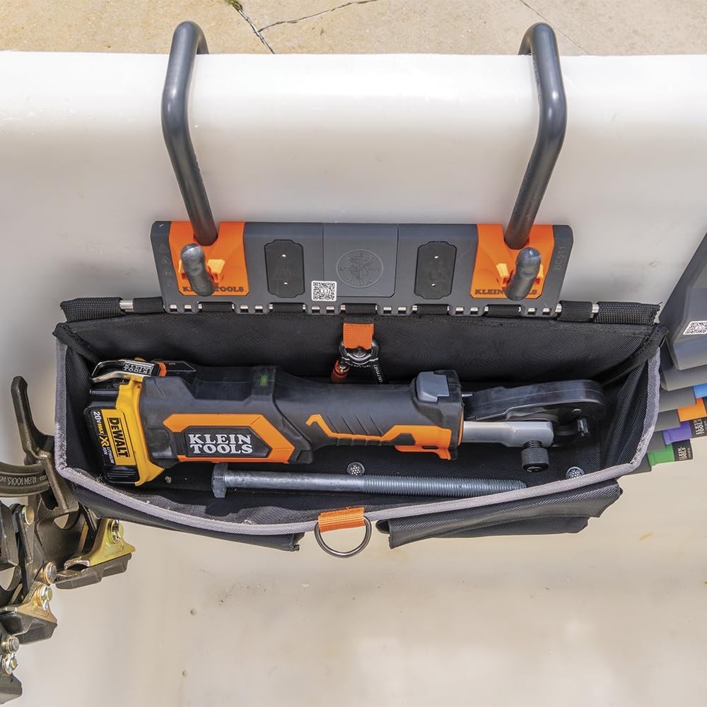 Large Tool Pouch with S Hook Rail System – Holds Lineman Tools, Cutters & Wrench
