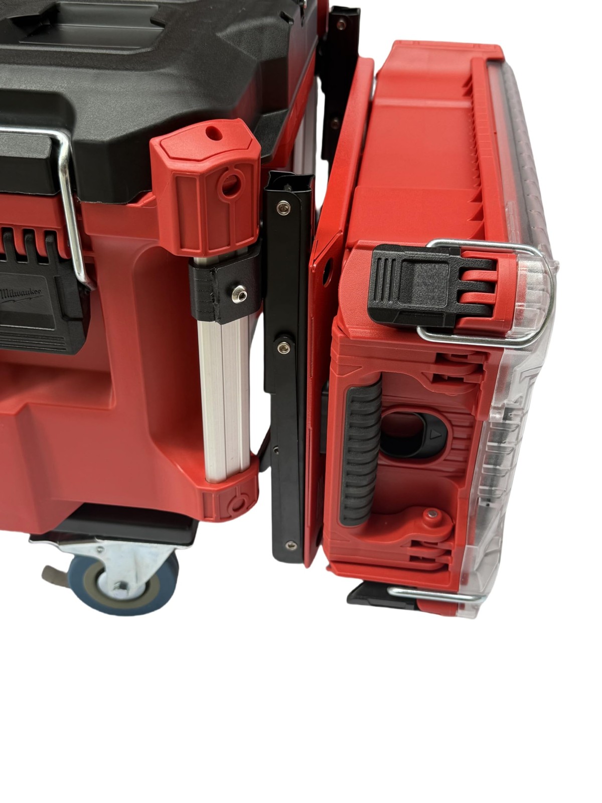 Storage Rack Foldable Side Mount 100LB Capacity Milwaukee Packout Red Heavy Duty