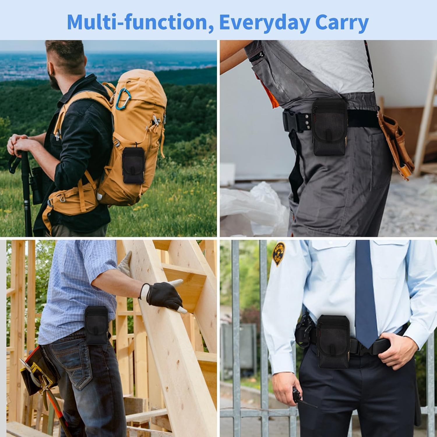 Belt Tool Pouch,Tactical Utility Pouch, Heavy-Duty Nylon EDC Multitool Organizer
