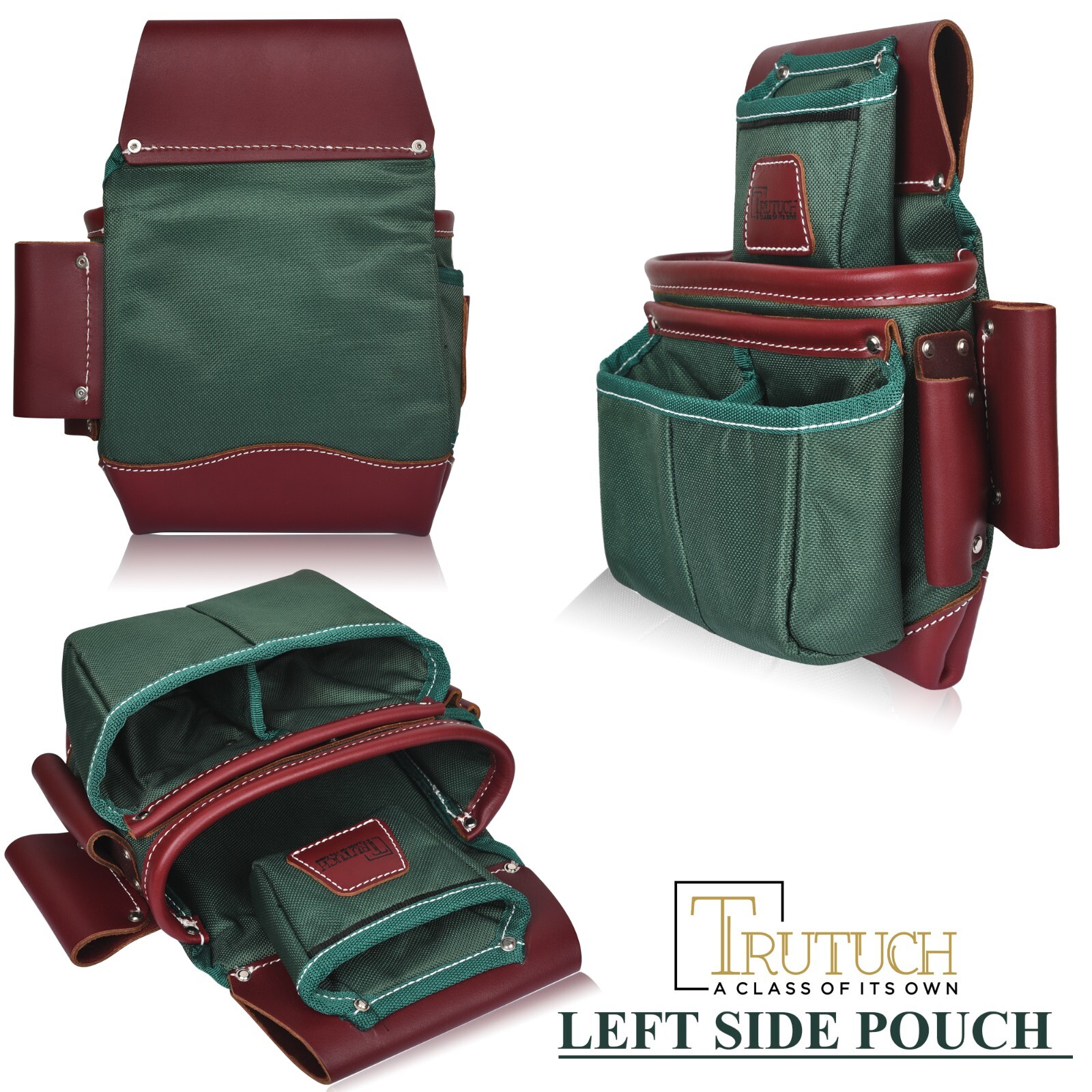TRUTUCH Nylon and Leather Tool Belt with Leather Work Suspender | Framers